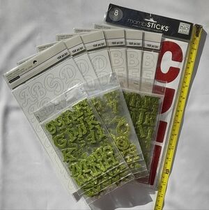 ✨ Lot of 10 Alphabet & Number Sticker Sheets — Mixed Styles ✨